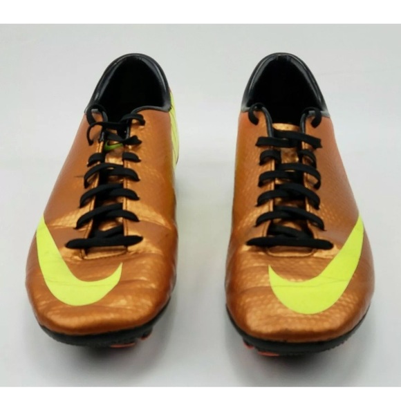 Nike Mercurial Orange Soccer Cleats Mans Size 7.5 - Picture 4 of 10